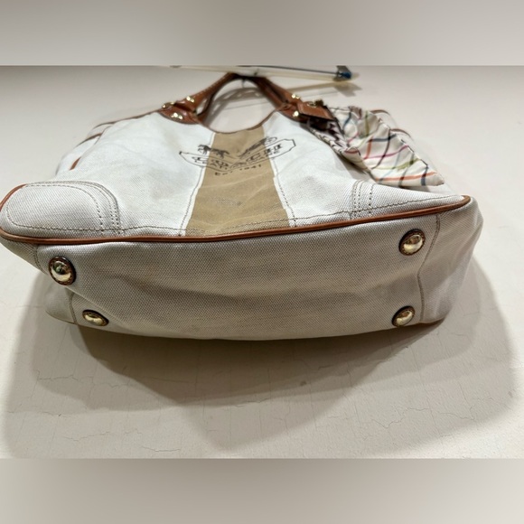 Coach Canvas Limited Edition  Bleecker Heritage Stripe Tote Y2K With Ties - Picture 6 of 13